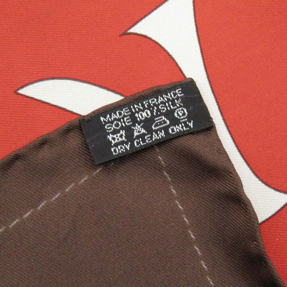 HERMES Authentic Brown Silk Scarf - Picture 3 of 7